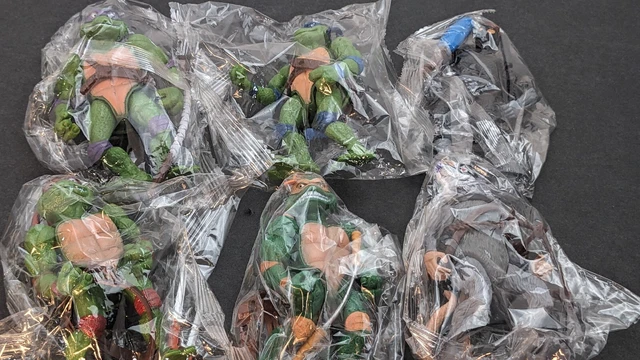 Teenage Mutant Ninja Turtles TMNT 6 Pc Action Figures Toys.
