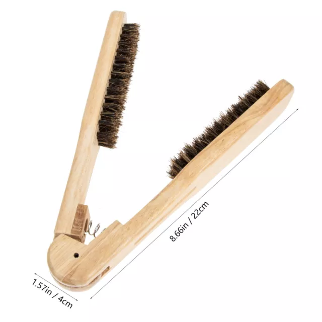 Wood Splint Comb Bristle Straightening Hair Brush Straightener Modeling 2