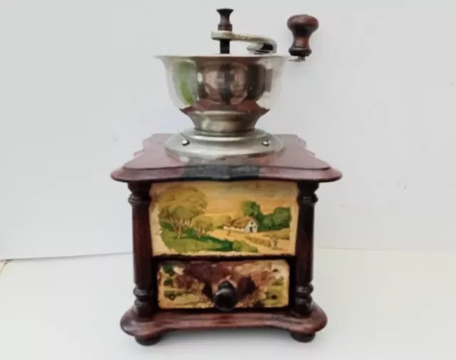 Vintage Coffee Grinder. French 1940s Decorative Manual Coffee Grinder