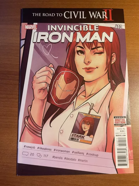 Invincible Iron Man #10. (2016) 2nd Appearance of RiRi Williams NM