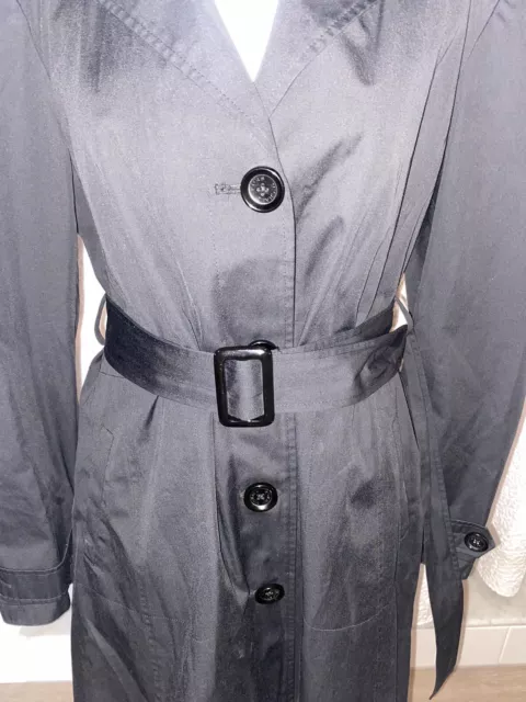 Michael Kors Black Water Resistant Belted Jacket- Size L 2