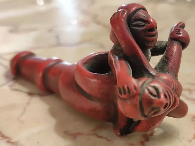Ancienne Pipe Érotique En Terre/pipe de collection/old erotic clay pipe