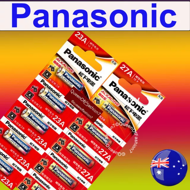 Genuine Panasonic 27A/23A12V 9V 6F22ND Battery Batteries Garage Car Remote Alarm 3