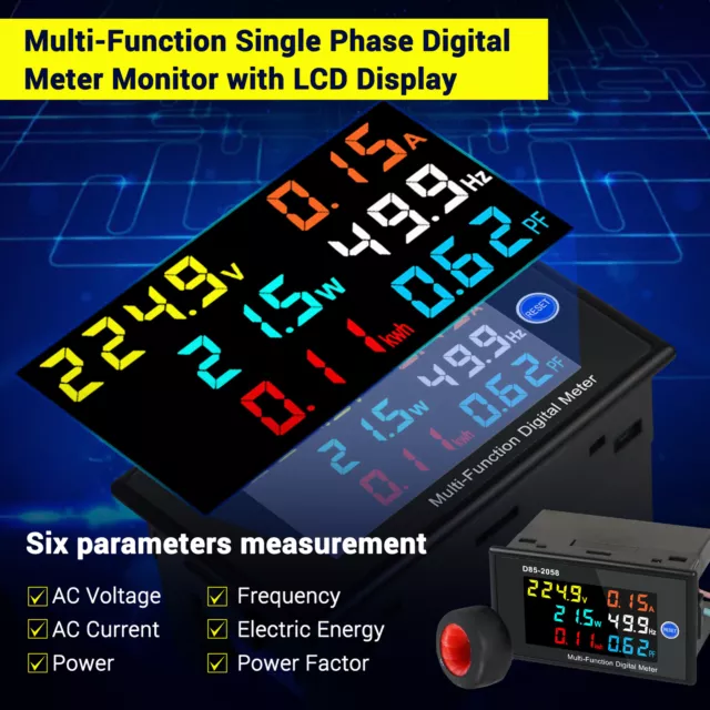 KKmoon Multi-Function  Phase Digital Meter LCD Display AC Voltage AC G2N4 2