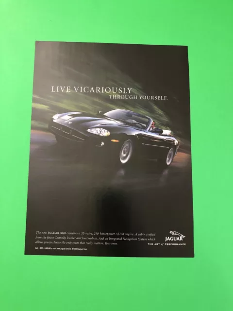 2000 2001 Jaguar Xk8 Original Vintage Print Ad Advertisement Printed A2