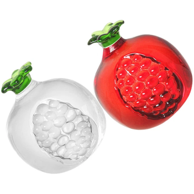 2 Pcs Kristall-Granatapfel-Skulptur Granatapfel-Ornament Modellieren