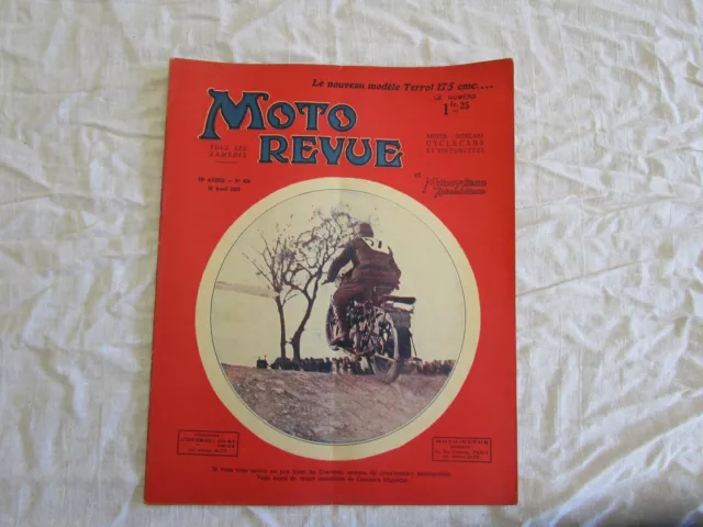 Moto Revue N°424 avril 1931 / Terrot 175 cc type LST / chassis de sidecar