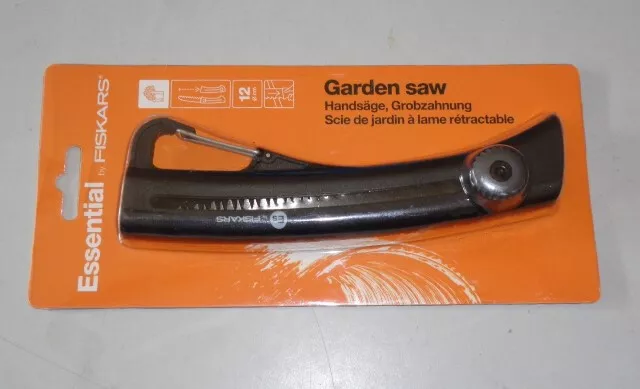 Fiskars Handsäge, mit Grobzahnung 16 cm Stahl-Sägeblatt Griffe aus Kunststoff