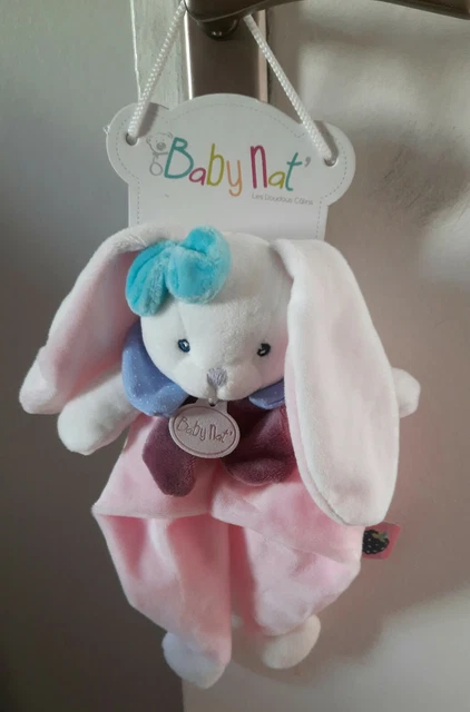 Doudou et compagnie plat ours blanc et pastel  NEUF