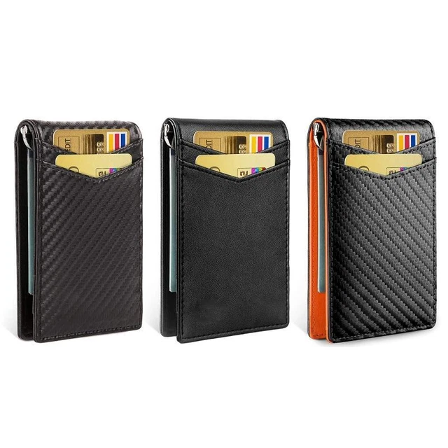 Slim Wallets For Men With Money Clip Bifold Wallet RFID Card Holder Mens Wallets
