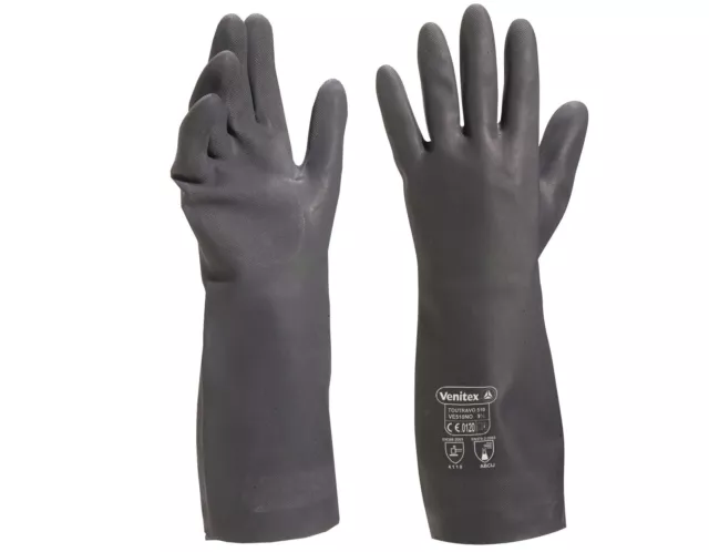 Delta Plus Venitex VE510 TOUTRAVO510 Nero Neoprene Chimico Resistente Guanti