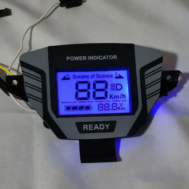 MGT12426-ANEMOMETRE,Compteur de vitesse 48v 60v avec écran LCD et