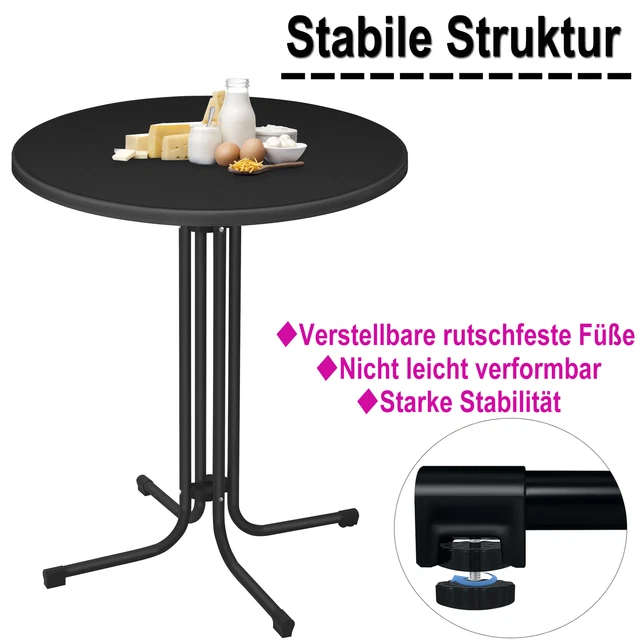 110CM KLAPPBAR STEHTISCH Bistrotisch Klapptisch Stehbiertisch Tisch ...