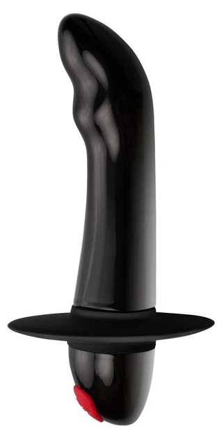 Prostata Vibrator  Schwarz mit gebogener Spitze   11,2 cm - 10 Vibrationsmodi