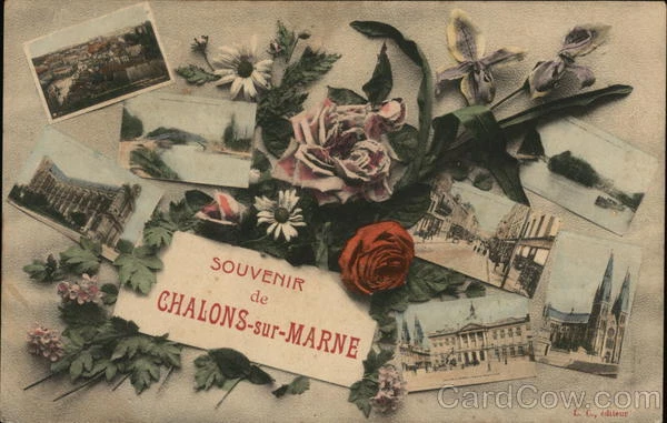 France Greetings from Chalons-sur-Marne L.C. Postcard Vintage Post Card