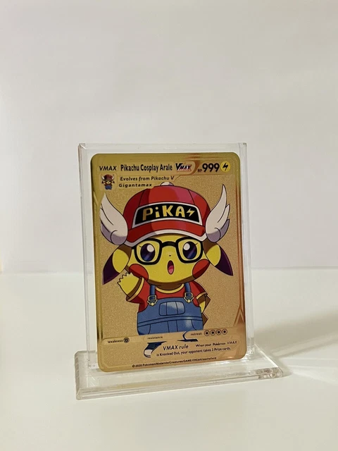 POKEMON VMAX COSPLAY Pikachu Gold Foil Fan Art Cards Full Set of