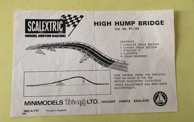 Jetées De Pont Scalextric Réf CPT 69 – Pièces Détachées Occasion Pour Circuit