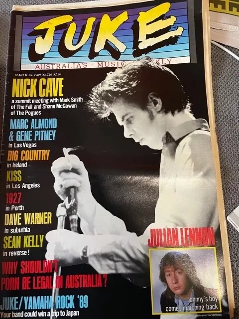 JUKE Australian music magazine NICK CAVE on cover July 1989