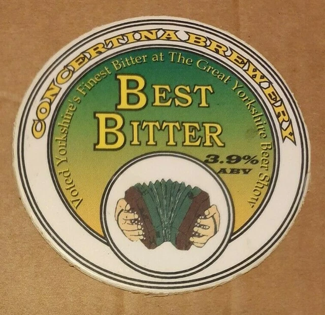Beer pump clip badge front CONCERTINA brewery BEST BITTER real ale Yorkshire