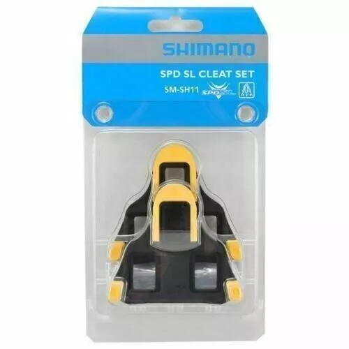 Shimano SM-SH11 Cleat set 6° Float SPD-SL Road Bike Pedal Cleats Yellow