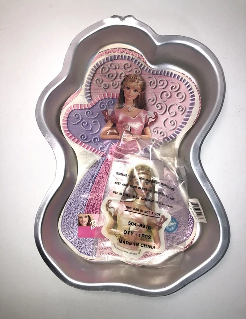 WILTON BARBIE Cake Pan Mold Vintage 504-8910 2002 With Insert Instruction Mattel