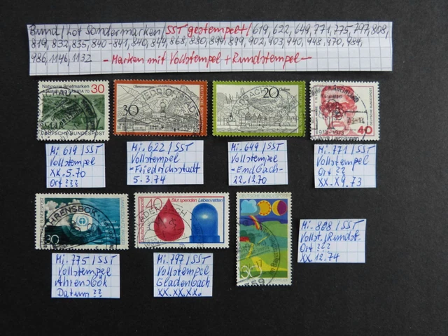 Bund Lot aus Mi-Bereich 619 - 1146 SST gestempelt Vollstempel /  Rundstempel