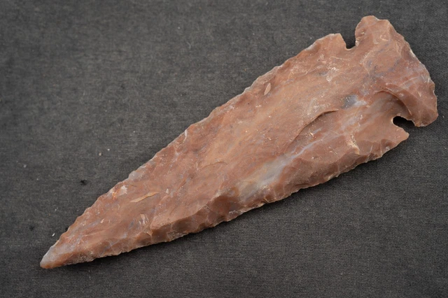4.1" Flint Spearhead AMAZING COLOR USA Spear Point Knife Blade Arrowhead 579