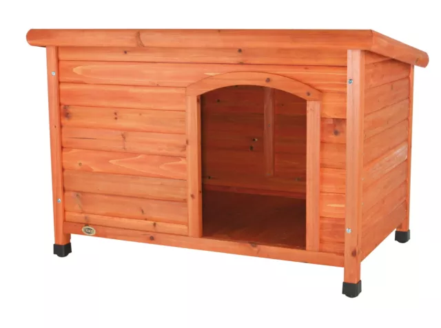 TRIXIE Classic Weatherproof  Wooden Outdoor Dog House with Hinged Flat Roof.+jj