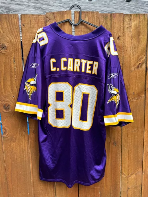 Reebok NFL Chris Carter Minnesota Vikings Authentic Team Replica Jersey Large