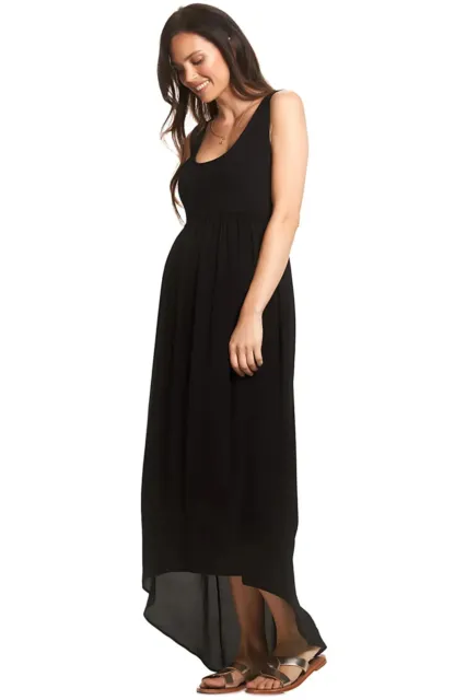 Soon Maternity Sia Maxi Dress Black Size 6 AU 3