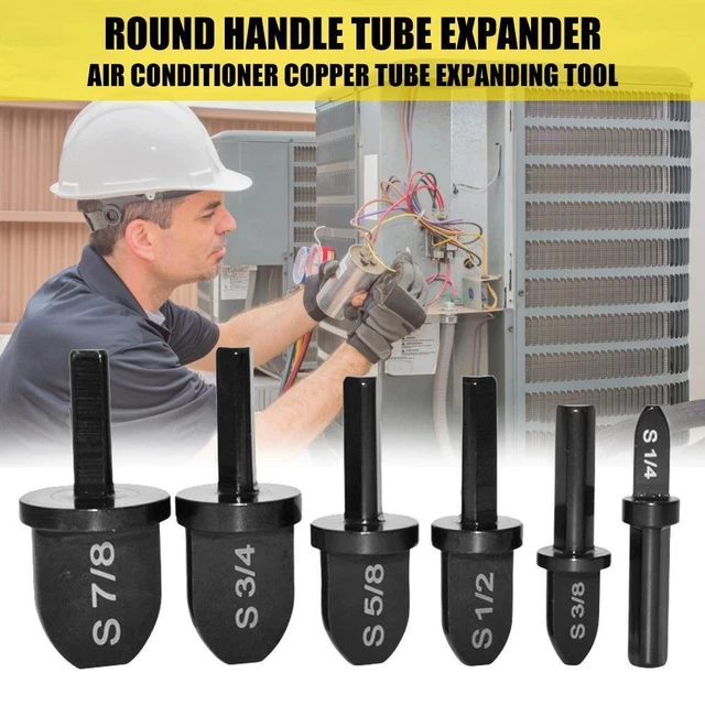 6pcs Copper Tube Expander Manual Expanding Pipe Swaging Tool for Air Conditioner