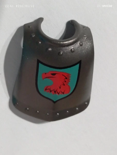 Lot De 2 Pétos/accroches Gris PLAYMOBIL – Pièces Détachées Pour Chevaliers, Romains, Gaulois