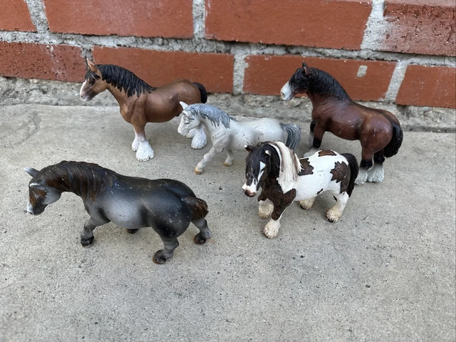 Vintage Schleich Lot of 6 Horses Years 2000, 2009, 2007, 2001, 2007 And One 08