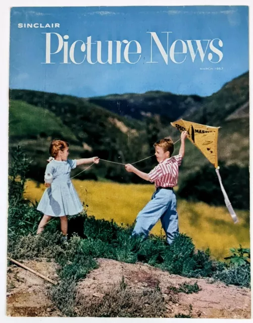 1957 Sinclair Picture News VTG Magazine Cedar Rapids IA Gas Station Sail Planes