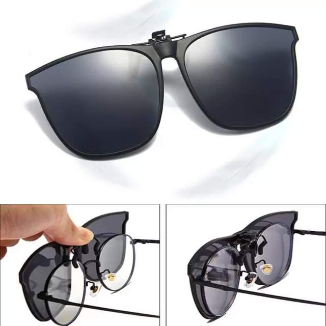 Clip On Sunglasse Flip Up Glasses Polarized Spectacles Anti Glare Sunglasses