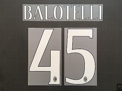 NUMERO SHORT AC MILAN HOME/AWAY FLOCAGE TRANSFERT STILSCREEN 2015-16 NUMBER 