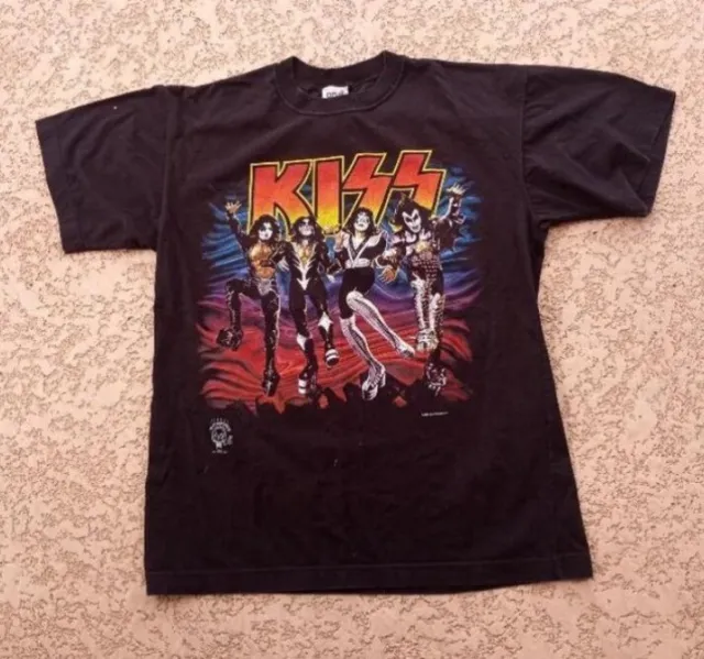 Rare VINTAGE Kiss Concert T-Shirt Size Large