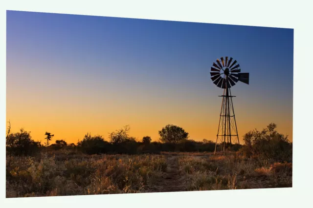 Australia  windmill outback Landscape canvas poster  art Print licensed image