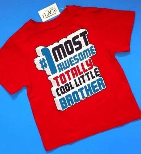 ~NEW~ "#1 Most Awesome Little Brother" Baby Boys Shirt 6 9-12 18 24 Months 3T 4T