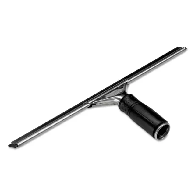 Unger Pro Stainless Steel Window Squeegee, 18 inch Wide Blade, Black Rubber