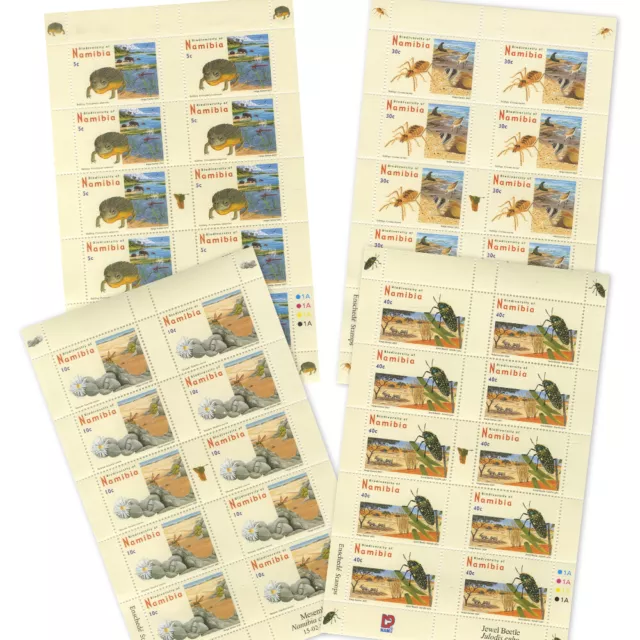 2007 Namibia - Biodiversity - 4 Different Sheets of 10 Stamps