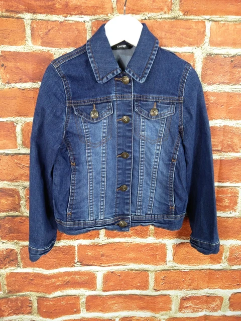 Pacchetto Ragazze Età 7-8 Anni M&S Next George Maglione Abito Giacca Denim Marina 128Cm 2