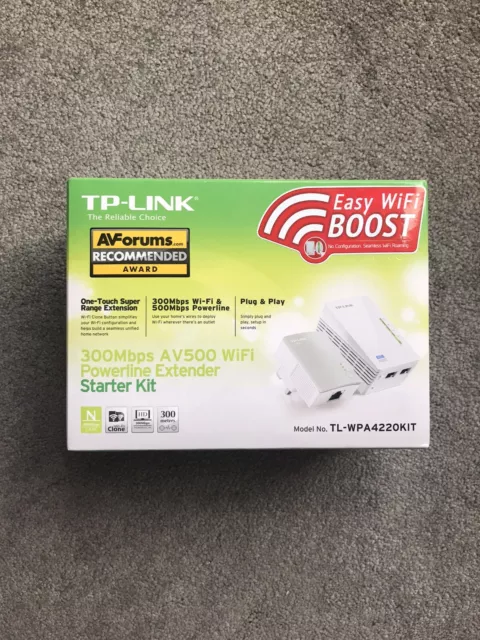 TP-LINK TL-WPA4226KIT 300Mbps AV500 WiFi POWERLINE EXTENDER STARTER KIT