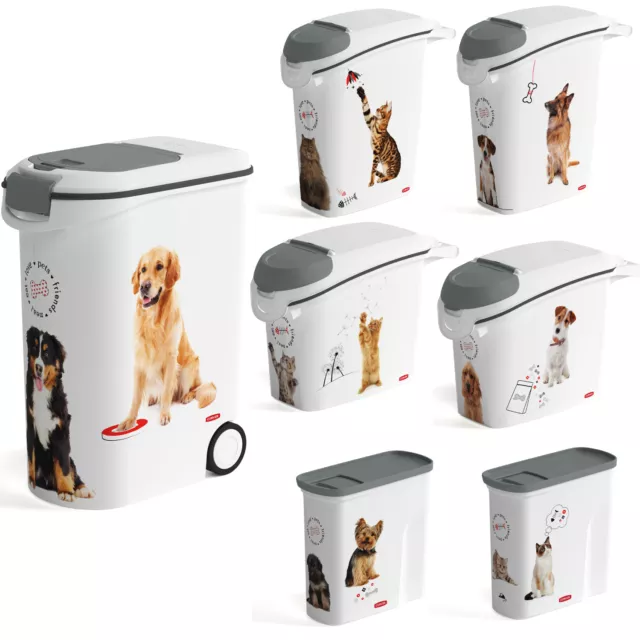 Pet Food Storage Container Cat Dog Various Sizes with Dispenser Handle Curver HQ