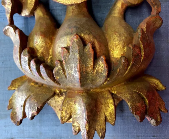 Antique Burmese Temple Carving - Custom Mount 8