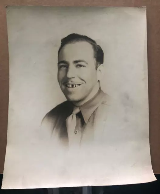 Vintage WWII ERA Photo Soldier Pvt Manbeck Army Air Force SMILE Missing Tooth