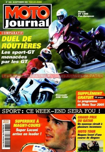 MOTO JOURNAL 1633 Essai Road Test HONDA ST 1300 Pan European KAWASAKI ZZR 1200