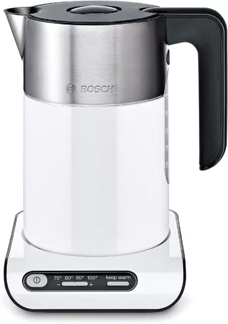 Bosch Styline Variable Temperature Cordless Kettle, 1.5 L 3000W -TWK8631GB White