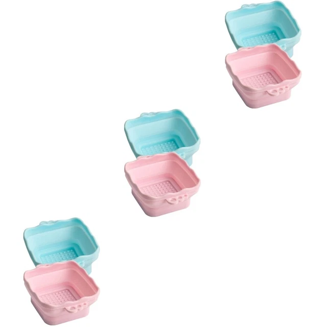 6 pcs pliable maquillage brosse nettoyage bols laveuses de brosses