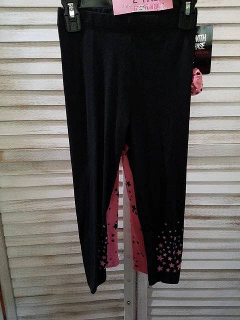 T Couture Little Girls Printed Leggings Size 6X Stars 2 Pack Stretch H2742